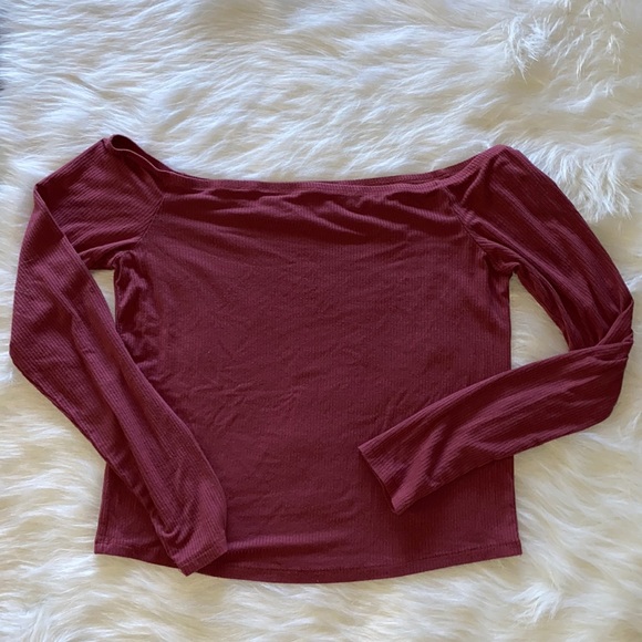 Off the shoulder ribbed top - Picture 1 of 3